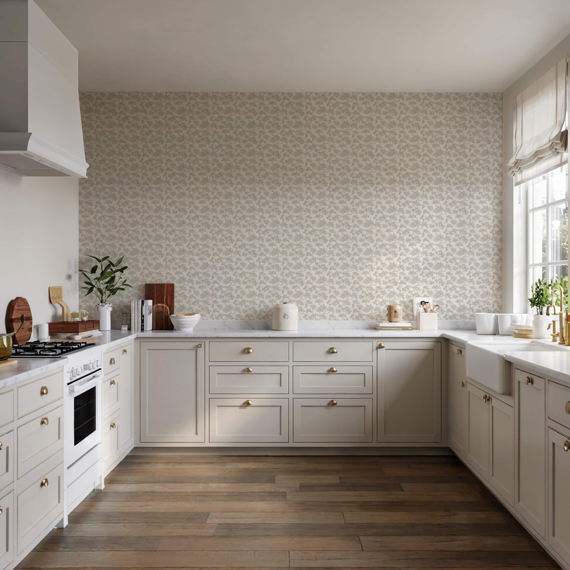 Designs Direct Embroidered Pine Tree Wallpaper